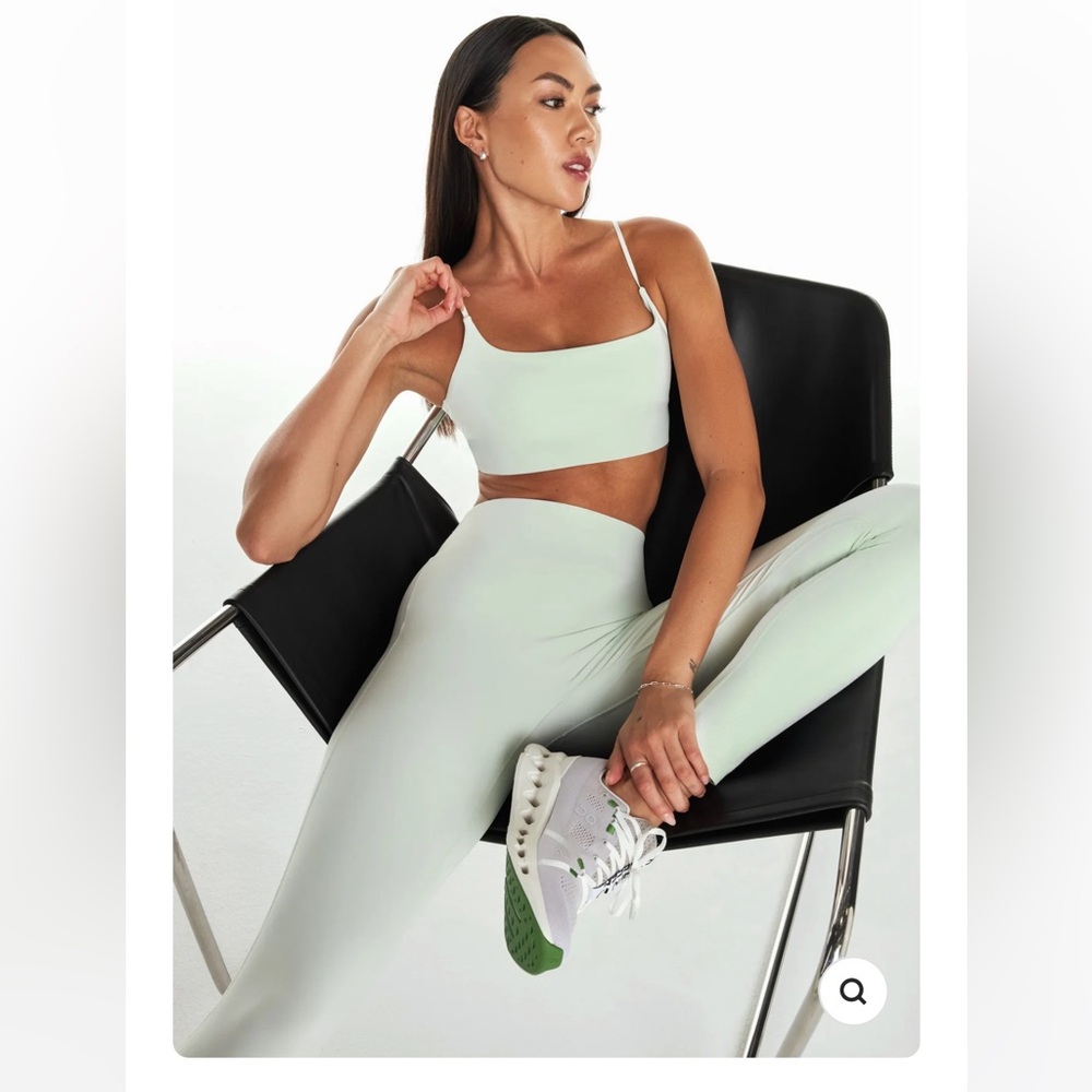 Bandier Bella Bonded Sports Bra in Aqua Glass